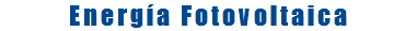 Energía Fotovoltaica